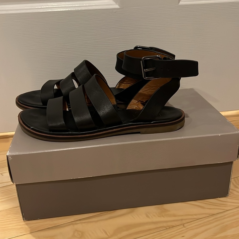 Franco Sarto black leather sandals